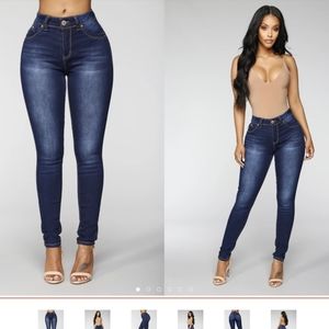 Fashion nova dark wash skinny jeans